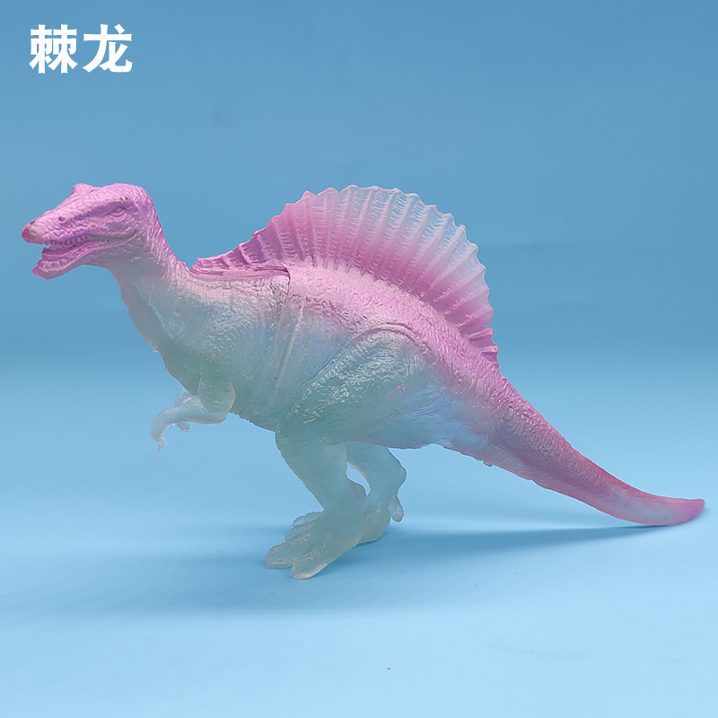Amazon Hot Sale Large Luminous Dinosaur World Simulation Jurassic Fluorescent Little Dinosaur Soft Plastic Model Toy