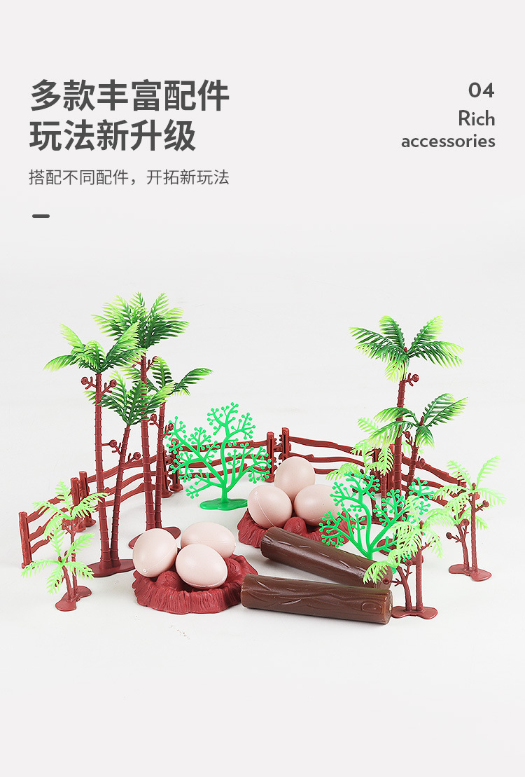 Amazon Hot Dinosaur Model Toy Set Scene with Map Storage Box Simulation Soft Rubber Tyrannosaurus Toy