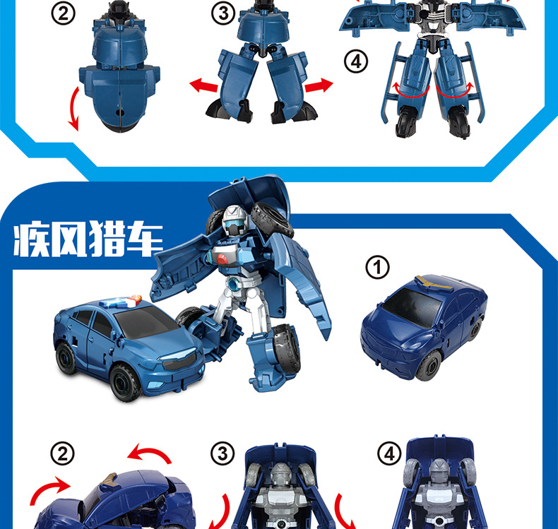 New 5-in-1 Diamond Robot Car Fit Deformation Robot Autobots Boy Children Model Toy