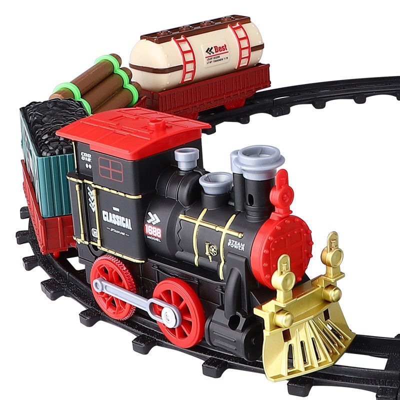 Simulation Electric Track Classical Model Toy High-Speed Train Retro Steam Train Toy Boy