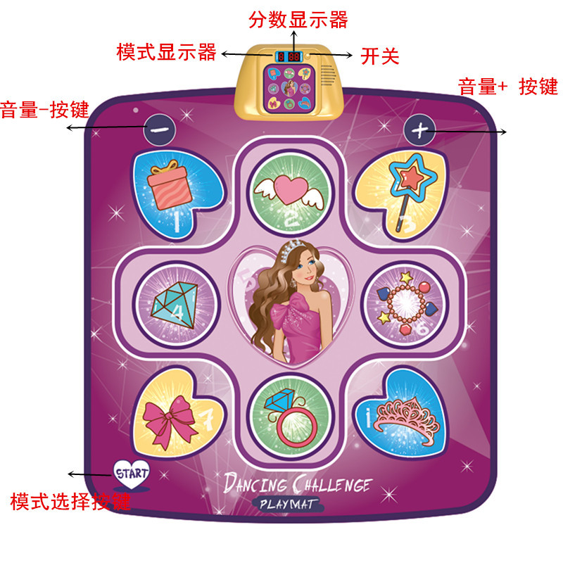 Cross-Border Dinosaur Electric Dancing Mat Children's Music Programmable Music Dancing Mat Game Blanket Music Box Toy Cross-Border Dinosaur Electric Dancing Mat Children's Music Programmable Music Dancing Mat Game Blanket Music Box Toy