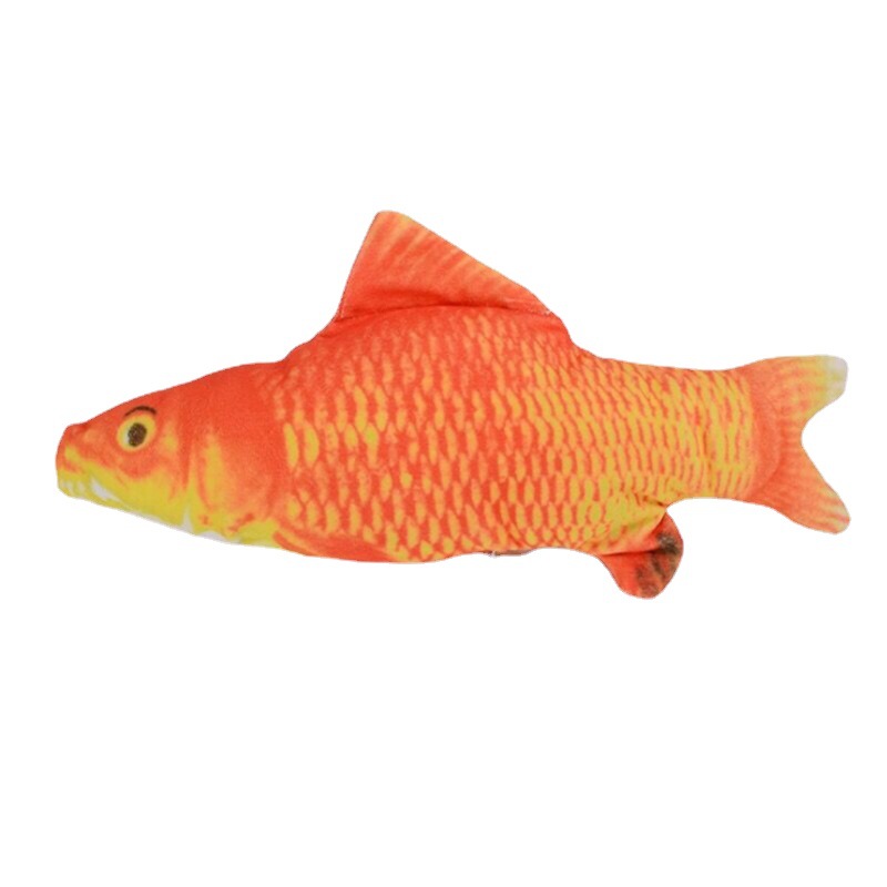 Cat Teaser Toy Pet Electric Fish Simulated Fish Touch Induction Vibration Beating Fish Cat Plush Toy
