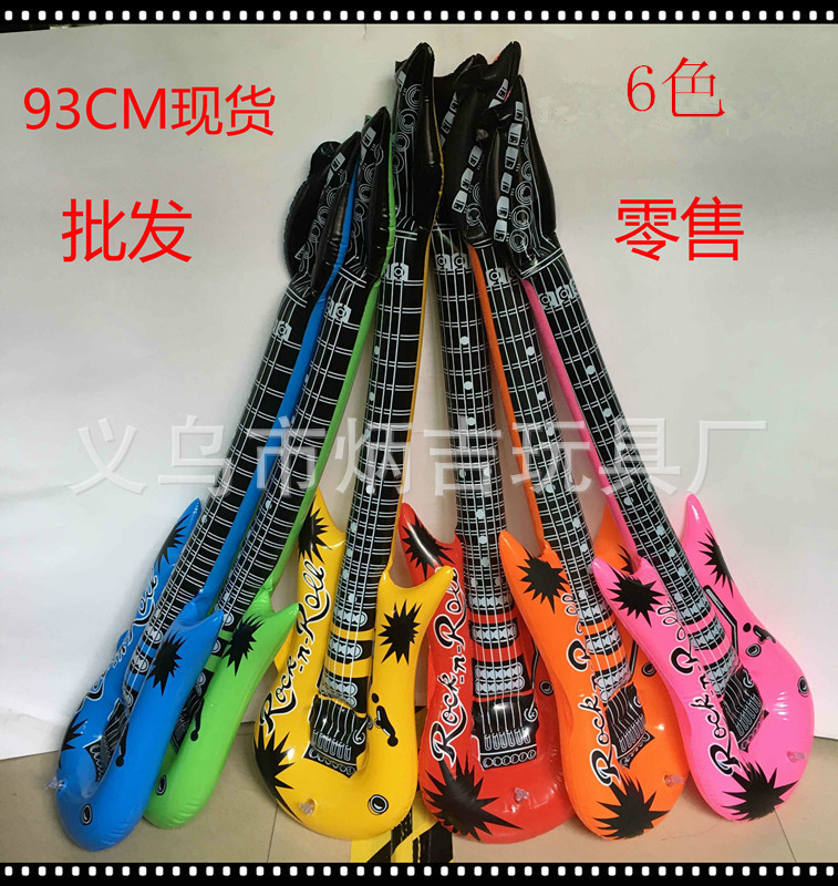 Popular Cross-Border Inflatable Toys Inflatable Guitar Inflatable Musical Instrument Saxophone Children Microphone Inflatable Electronic Keyboard
