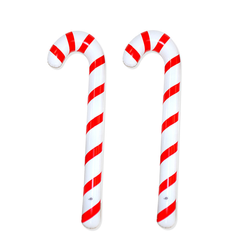 Manufacturers Supply PVC Christmas Inflatable Crutches Children&#039;s Inflatable Toys Christmas Atmosphere Props Inflatable Crutches