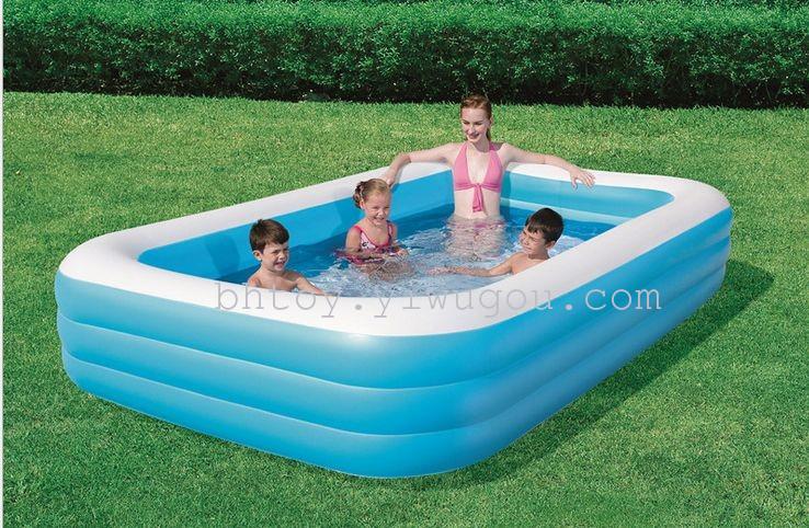 PVC inflatable toys Blue House on Queen square swimming pool kids swimming supplies wholesale
