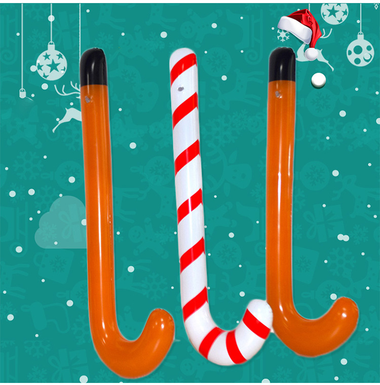 PVC Inflatable Crutches Christmas Walking Stick for the Elderly Christmas Activity Props Cross-Border Inflatable Toys PVC Inflatable Crutches Christmas Walking Stick for the Elderly Christmas Activity Props Cross-Border Inflatable Toys