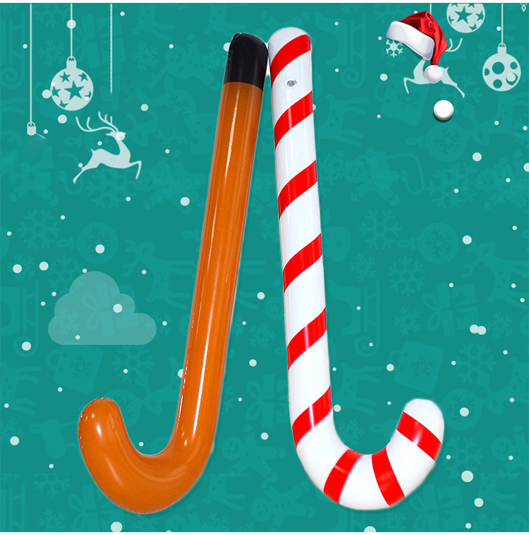 PVC Inflatable Crutches Christmas Walking Stick for the Elderly Christmas Activity Props Cross-Border Inflatable Toys PVC Inflatable Crutches Christmas Walking Stick for the Elderly Christmas Activity Props Cross-Border Inflatable Toys