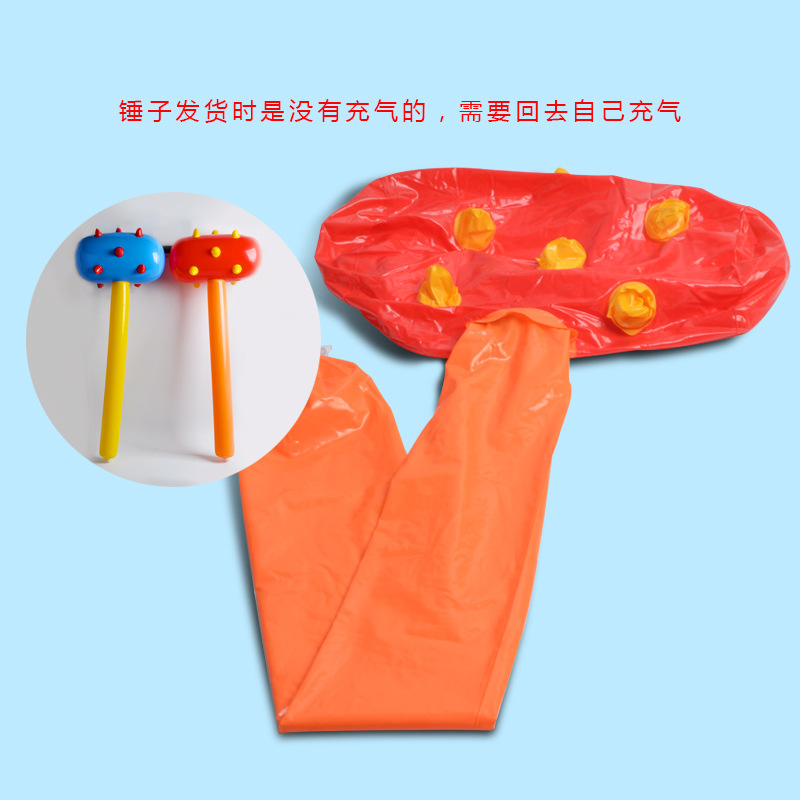 Inflatable Stick Hammer Toy PVC Color Wolf Tooth Hammer Inflatable Hammer Party Props Wholesale Inflatable Toys