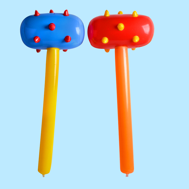 Inflatable Stick Hammer Toy PVC Color Wolf Tooth Hammer Inflatable Hammer Party Props Wholesale Inflatable Toys