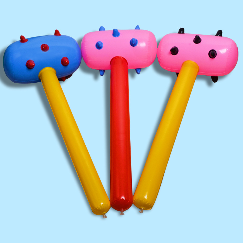 Inflatable Stick Hammer Toy PVC Color Wolf Tooth Hammer Inflatable Hammer Party Props Wholesale Inflatable Toys
