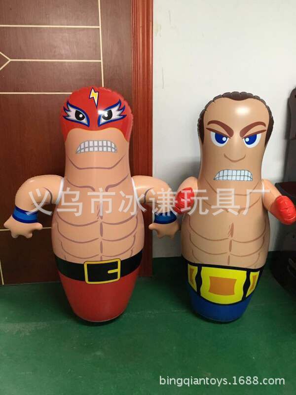PVC inflatable toys muscle inflatable tumbler tumbler boxer 90cm PVC inflatable toys muscle inflatable tumbler tumbler boxer 90cm