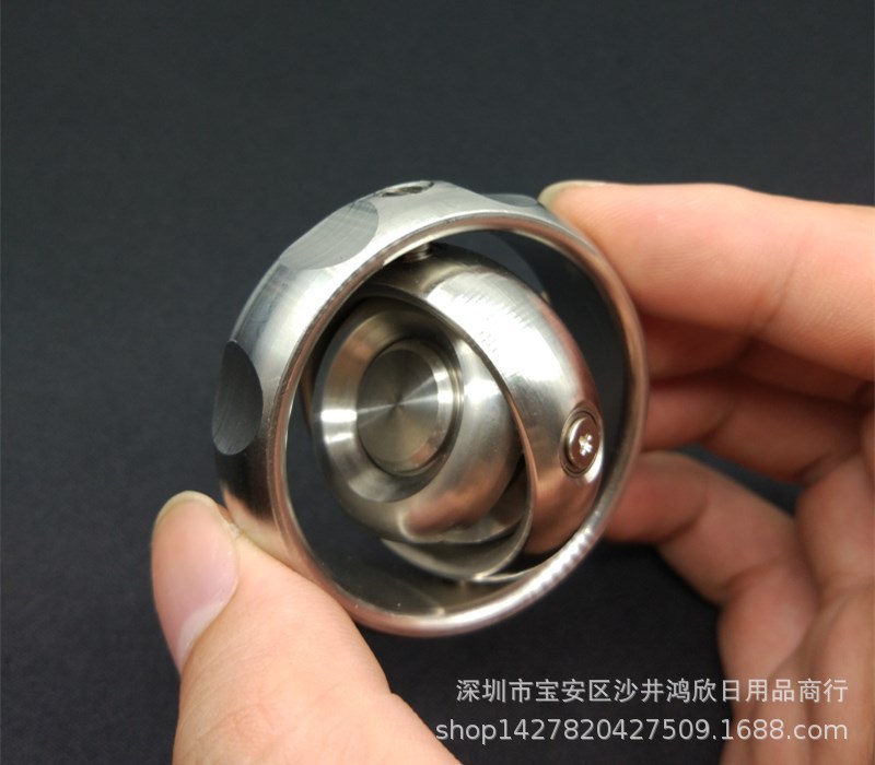 Mechforce EDC Metal Gyroscope Fingertip Gyro Pressure Reduction Toy Rotating Balance Black Technology