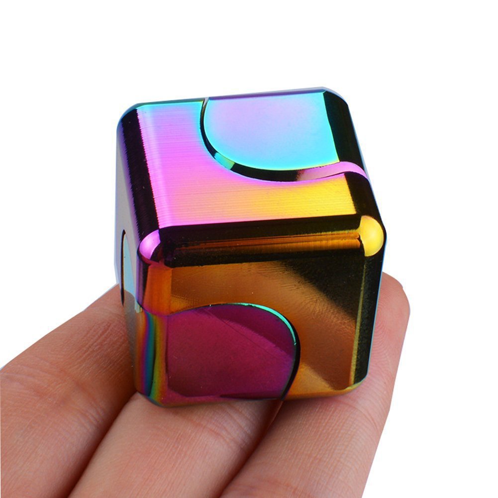 New Colorful Hand Spinner Creative Aluminum Alloy Rubik&#039;s Cube Fingertip Gyro Fingertip Pressure Reduction Toy Gift