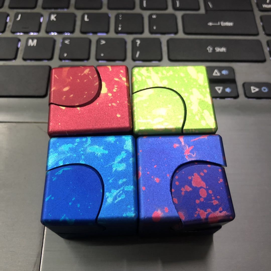 New Colorful Hand Spinner Creative Aluminum Alloy Rubik's Cube Fingertip Gyro Fingertip Pressure Reduction Toy Gift