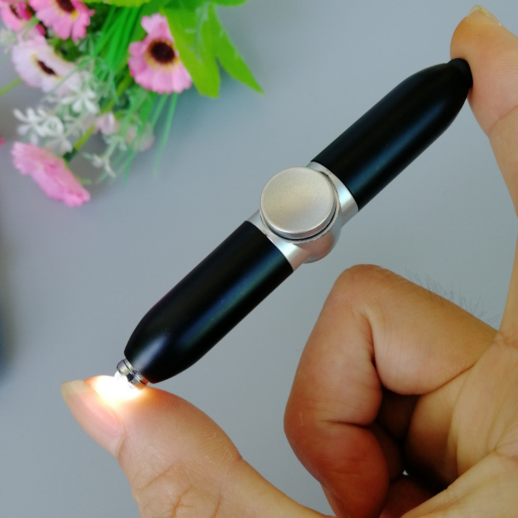 Factory Direct Sales Creative Style Toy Turn Luminous LED Light Decompression Ballpoint Pen Rotating Fingertip Gyro Pen Customization Factory Direct Sales Creative Style Toy Turn Luminous LED Light Decompression Ballpoint Pen Rotating Fingertip Gyro Pen Customization