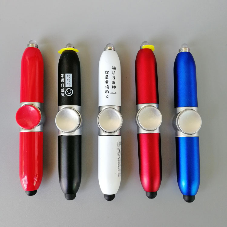 Factory Direct Sales Creative Style Toy Turn Luminous LED Light Decompression Ballpoint Pen Rotating Fingertip Gyro Pen Customization Factory Direct Sales Creative Style Toy Turn Luminous LED Light Decompression Ballpoint Pen Rotating Fingertip Gyro Pen Customization
