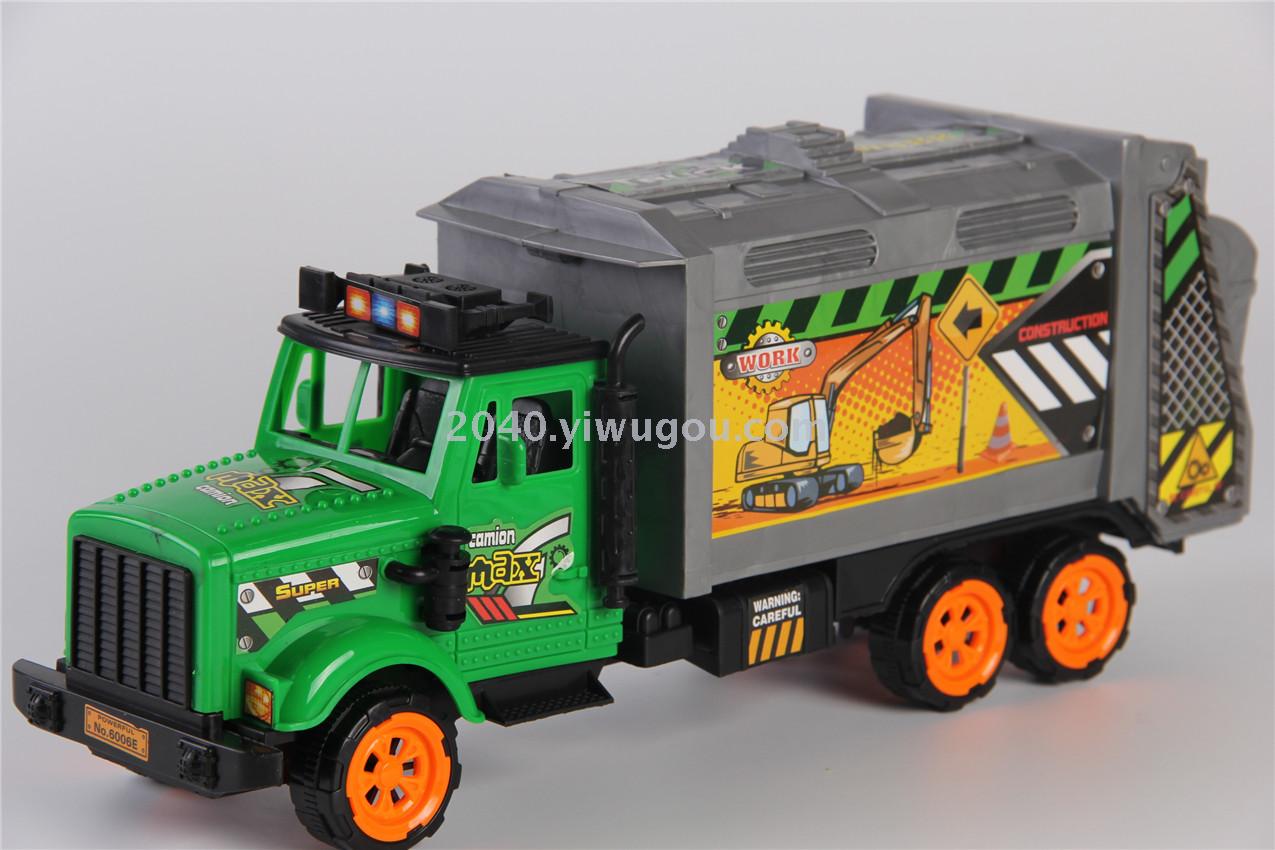 Children &#039;s toys wholesale inertial engineering vehicles sanitation car F07876 toy car
