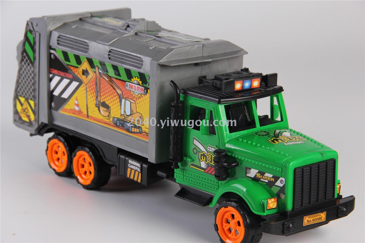 Children 's toys wholesale inertial engineering vehicles sanitation car F07876 toy car