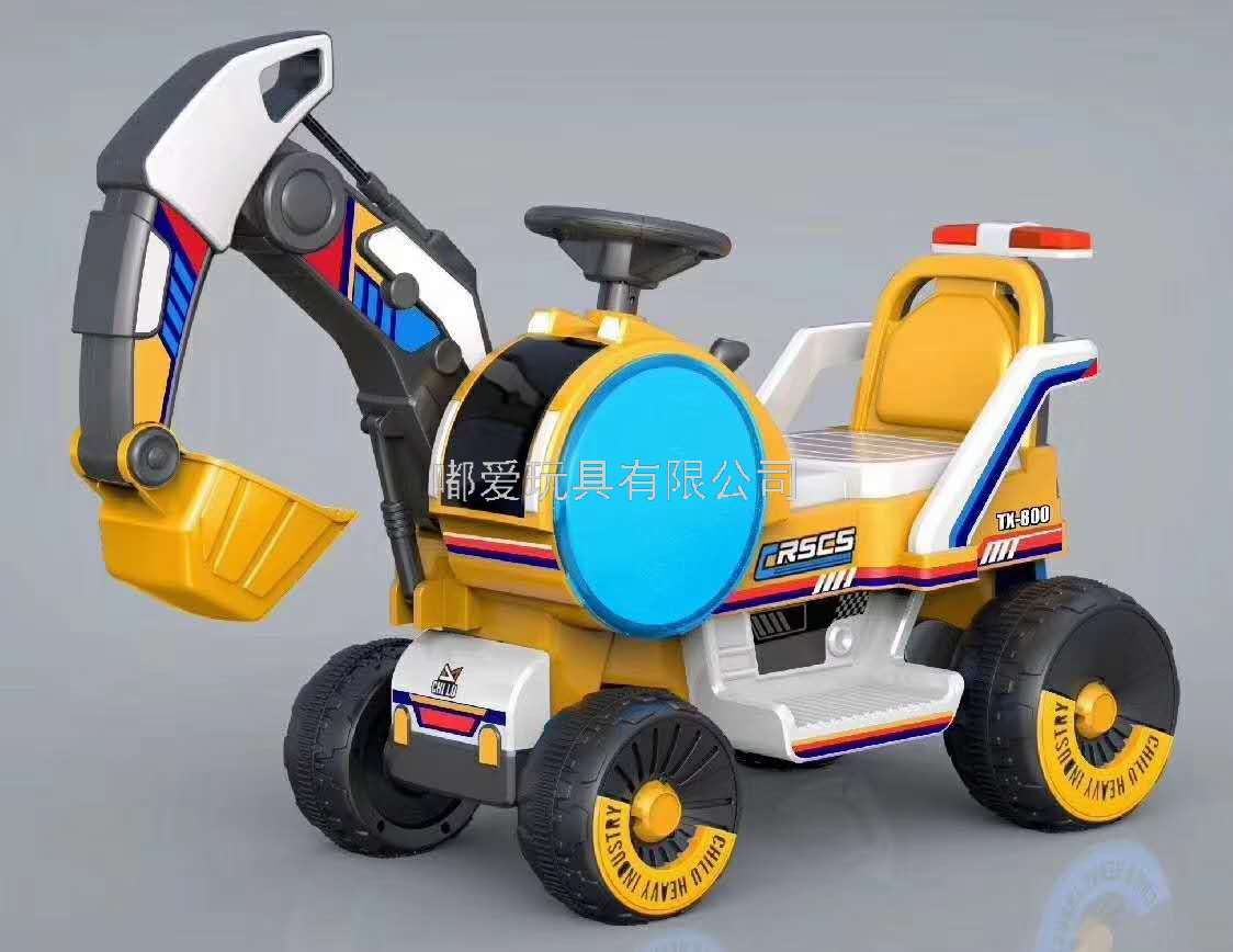 Children&#039;s Engineering Car Toy Car Electric Excavator Excavator Boy Can Sit People Oversized Can Sit Riding Excavator