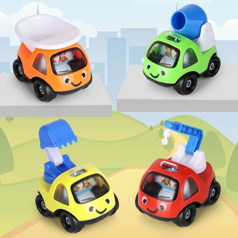 Internet Celebrity Children's Inertia Engineering Car Toys Cartoon Train Beating Doll Inertial Engineering car