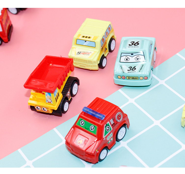 Children's Power Control Car Toy 1 Bag 6 Mini Engineering Vehicle Fire Truck Baby Boy Set Toys Bag