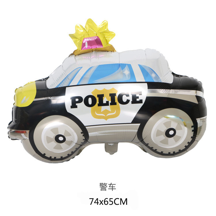Engineering Vehicle Aluminum Film Balloon Train Tank Fire Truck Balloon Baby Birthday Car Party Deployment and Decoration