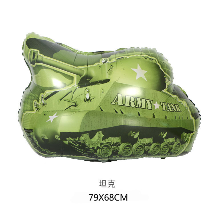 Engineering Vehicle Aluminum Film Balloon Train Tank Fire Truck Balloon Baby Birthday Car Party Deployment and Decoration