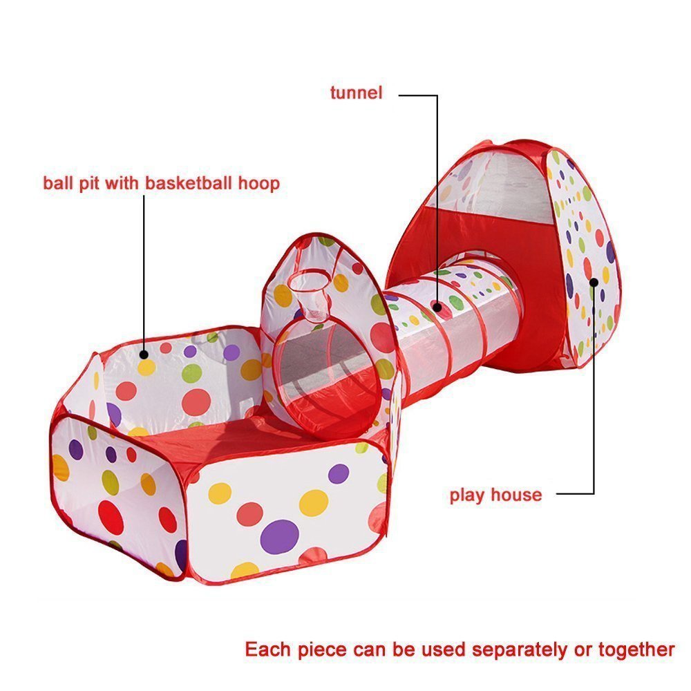 Cow Children's Tent Three-Piece Set 3 Shooting Ball Pool Crawl Tunnel Tent House Game House 03 Years Old Baby Toys Cow Children's Tent Three-Piece Set 3 Shooting Ball Pool Crawl Tunnel Tent House Game House 03 Years Old Baby Toys