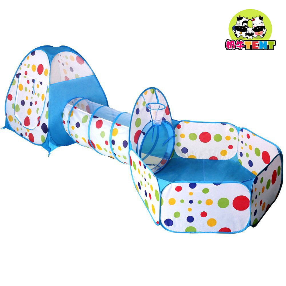 Cow Children's Tent Three-Piece Set 3 Shooting Ball Pool Crawl Tunnel Tent House Game House 03 Years Old Baby Toys Cow Children's Tent Three-Piece Set 3 Shooting Ball Pool Crawl Tunnel Tent House Game House 03 Years Old Baby Toys