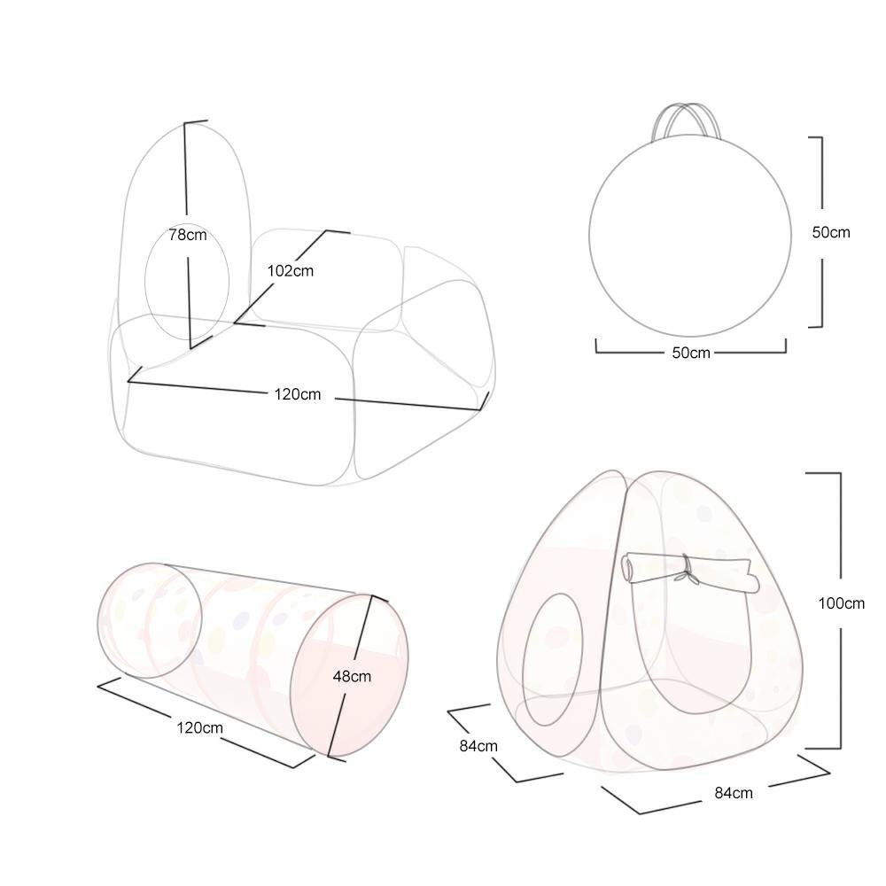 Cow Children's Tent Three-Piece Set 3 Shooting Ball Pool Crawl Tunnel Tent House Game House 03 Years Old Baby Toys Cow Children's Tent Three-Piece Set 3 Shooting Ball Pool Crawl Tunnel Tent House Game House 03 Years Old Baby Toys