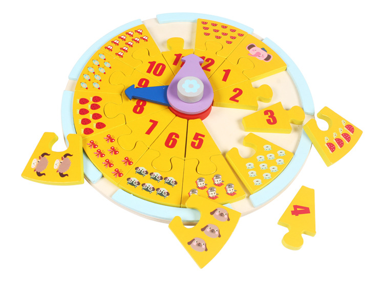Babies' Intelligence Development Early Education Puzzle Building Blocks Shape Matching Cognitive Multifunctional Graphic Clock Baby Toys