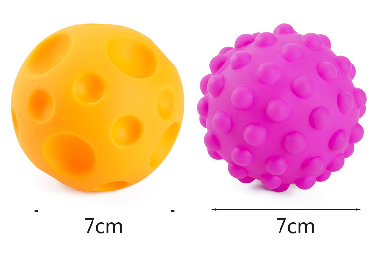 4481 Puzzle Touch Multi-Texture Hand Ball Baby Toys Baby Climbing Fitness Soft Rubber Ball Water Spray Squeeze Ball