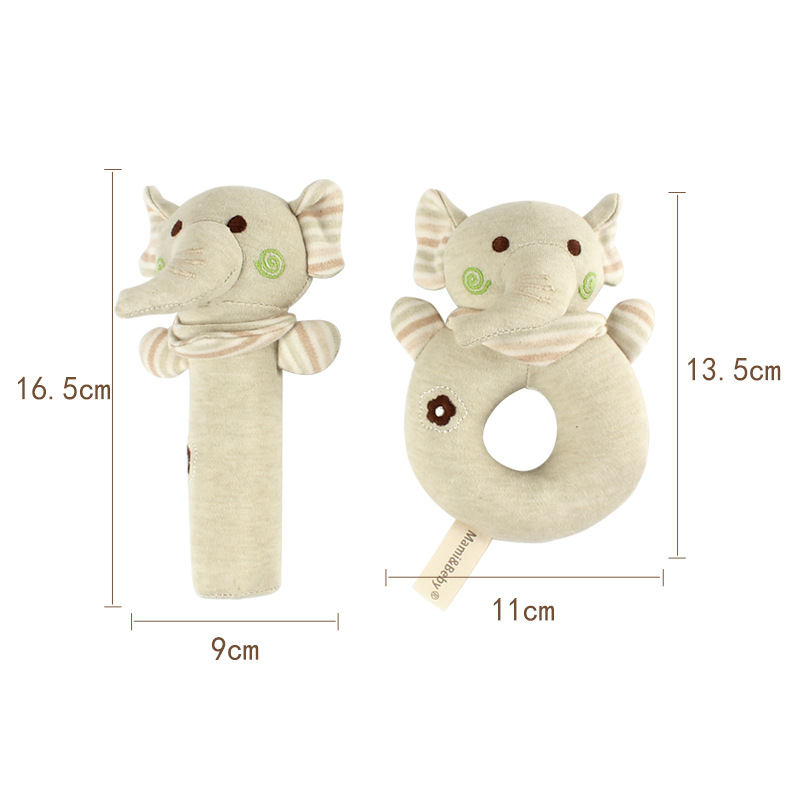 Round hand stick suit baby comforting hand toy express animals baby toys