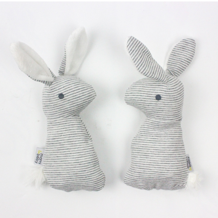 Baby toys 0 and 1 year old express rabbit clutching stick BB cuddly paper Baby plush toy