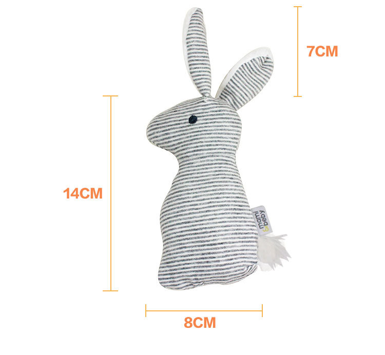 Baby toys 0 and 1 year old express rabbit clutching stick BB cuddly paper Baby plush toy