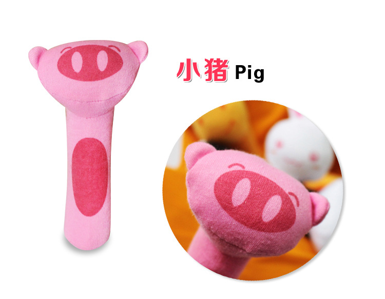 Bb good baby toys plush hand bell Bb good animal Bb stick hand bell fleece bell cartoon baby hand