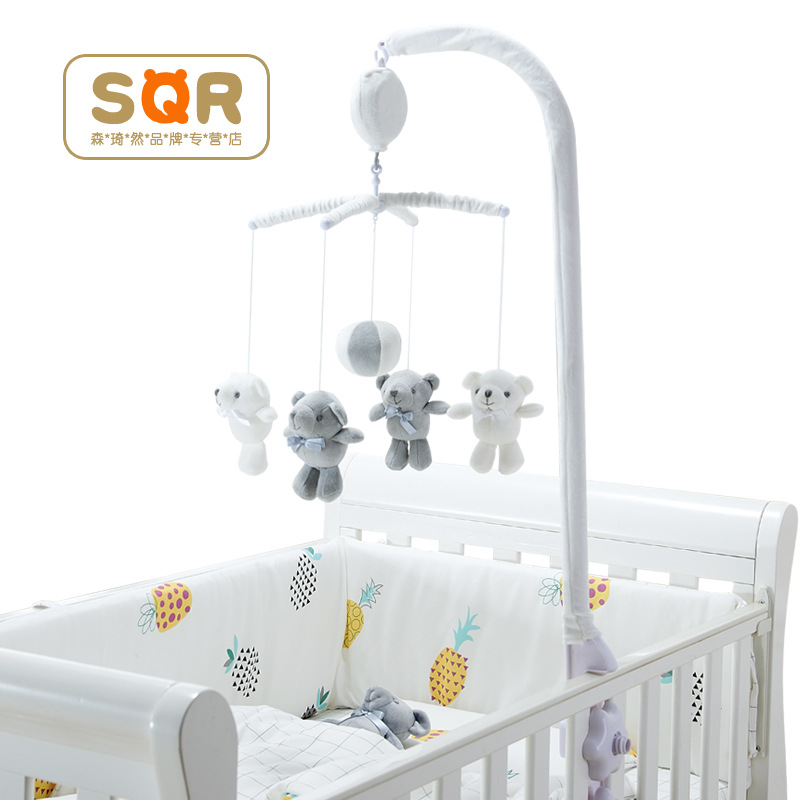 Baby toys Dropshipping Baby Sleeping Toys Newborn Fabric Rotating Electric with Bracket Hanging Bell Baby Bed Bell