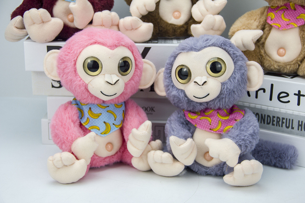 Cross-Border Electric Monkey Recording and Speaking Will Swing around Little Monkey Voice Changing Monkey Plush Toy Doll