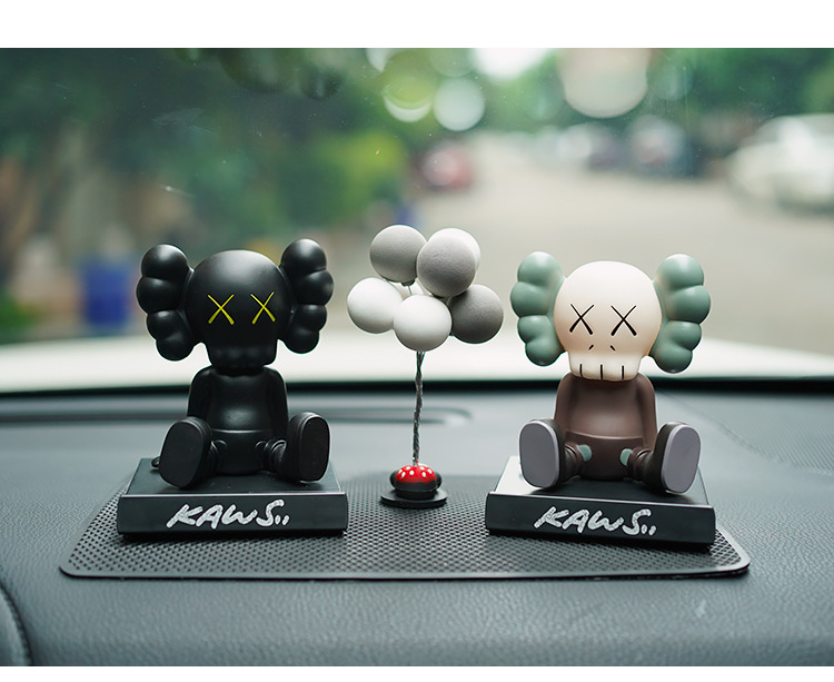 XX Eye Bobble Head Doll Car Decoration Mobile Phone Bracket Ins Trendy Driving Interior Trim Cute Creative Interior Decorations