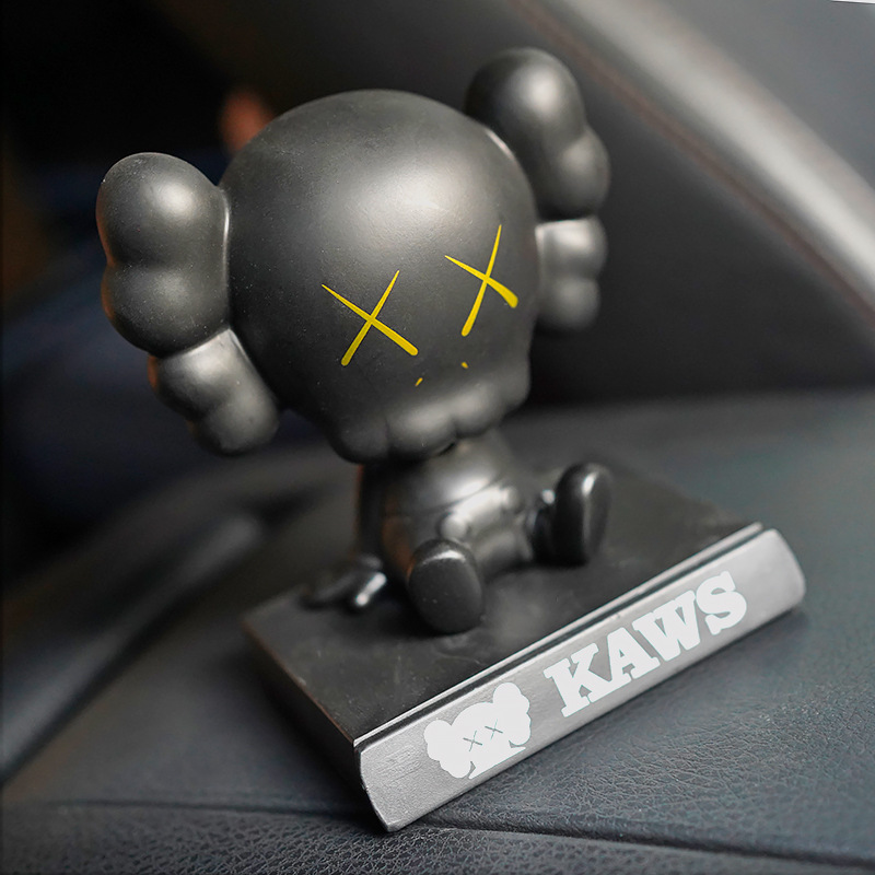 XX Eye Bobble Head Doll Car Decoration Mobile Phone Bracket Ins Trendy Driving Interior Trim Cute Creative Interior Decorations