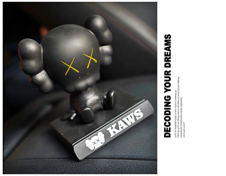 XX Eye Bobble Head Doll Car Decoration Mobile Phone Bracket Ins Trendy Driving Interior Trim Cute Creative Interior Decorations