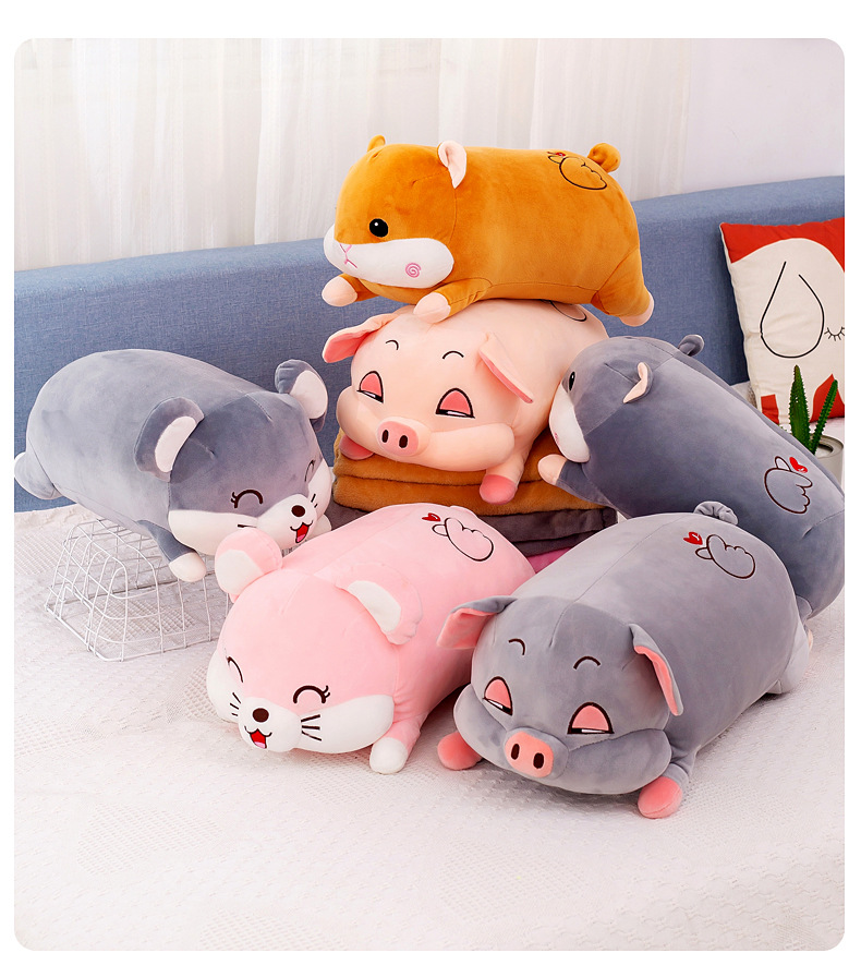 New Sleeping Pillow and Blanket Sleepy Pig Plush Toy Airable Cover Hamster Doll 2-in-1 Mouse Nap Blanket New Sleeping Pillow and Blanket Sleepy Pig Plush Toy Airable Cover Hamster Doll 2-in-1 Mouse Nap Blanket