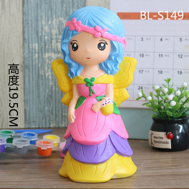 Children&#039;s Handmade Doodle Broken Stone Plaster Doll DIY Painted Vinyl Figurine Enterprise Parent-Child Activity Gift