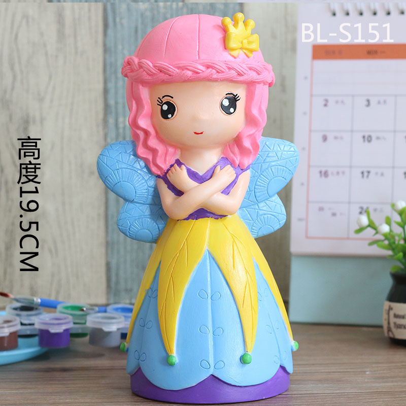 Children&#039;s Handmade Doodle Broken Stone Plaster Doll DIY Painted Vinyl Figurine Enterprise Parent-Child Activity Gift