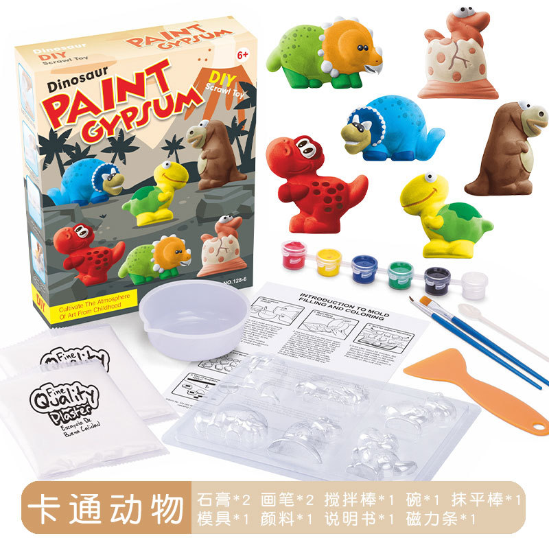 Children&#039;s Toy Stone Painting Set Girl Creative Handmade DIY Graffiti Painted Plaster Doll Painting Stone