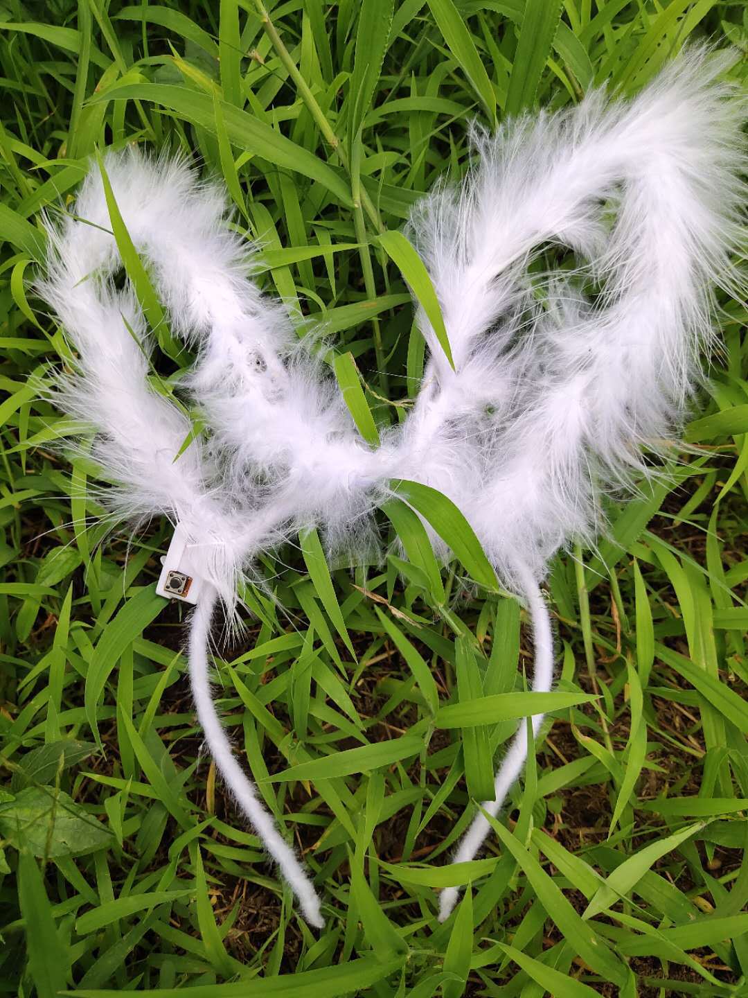 New Luminous Lengthened 14 Lamp Feather Rabbit Ears Hair Hoop Plush Rabbit Headband Luminous Toys Wholesale New Luminous Lengthened 14 Lamp Feather Rabbit Ears Hair Hoop Plush Rabbit Headband Luminous Toys Wholesale