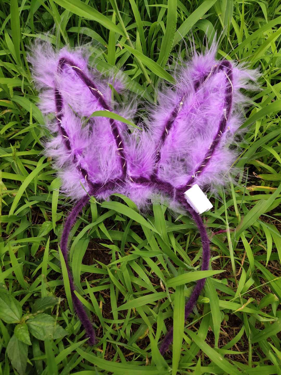 New Luminous Lengthened 14 Lamp Feather Rabbit Ears Hair Hoop Plush Rabbit Headband Luminous Toys Wholesale New Luminous Lengthened 14 Lamp Feather Rabbit Ears Hair Hoop Plush Rabbit Headband Luminous Toys Wholesale