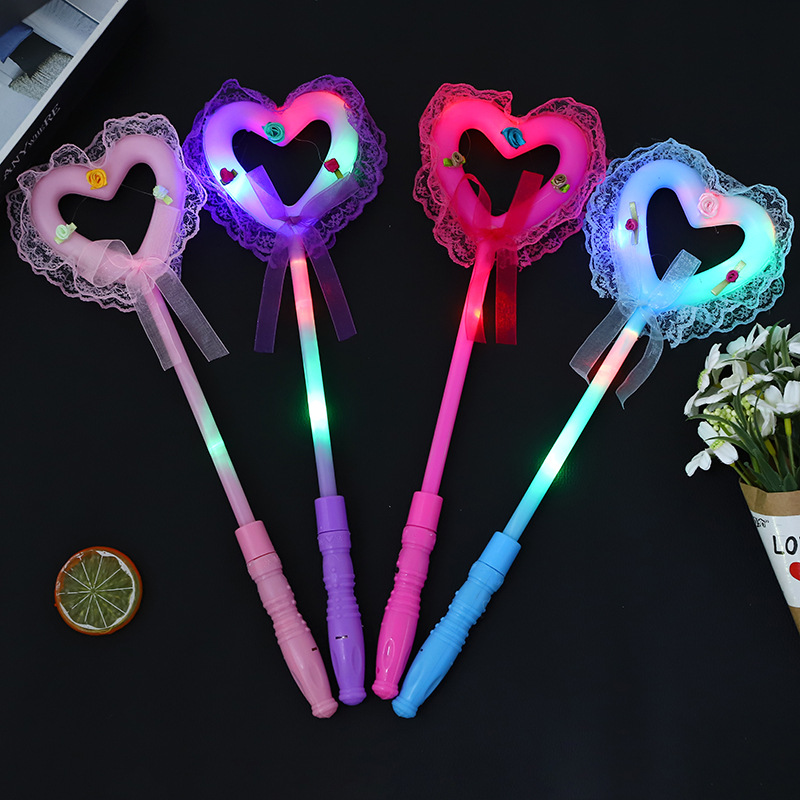 Luminous Fairy Stick Flash Fairy Wand Ball Performance Props Love Magic Lollipop Night Market Luminous Toys