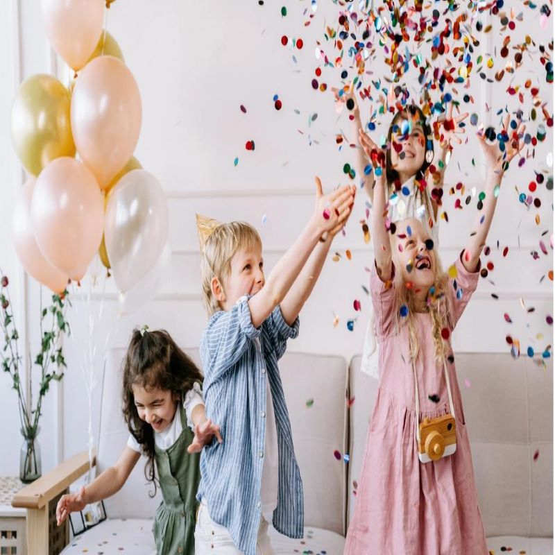 Toy Plastic Fireworks Display Small Pistol New Children Adult Birthday Party Supplies Sequins Paper Fireworks Display Gun Safety