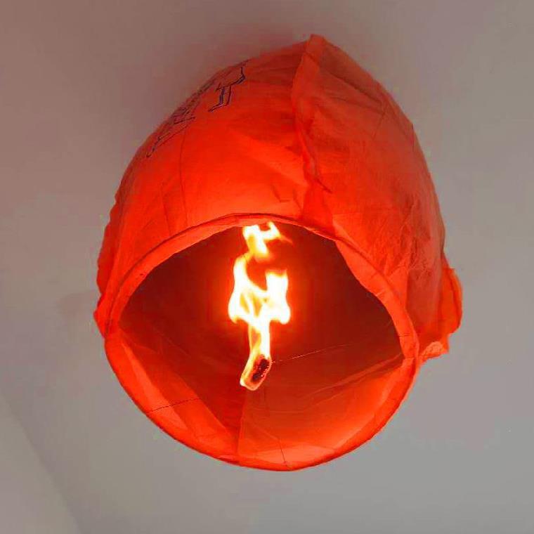 Kongming Lantern Blessing Wishing Lamp Factory Wholesale Color Flame Retardant Paper River Lanterns Sky Lantern Festive Supplies Foreign Trade In Stock